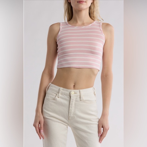 NWT Cotton Emporium Sleeveless Cropped Tank Juniors Size Large - Picture 2 of 9